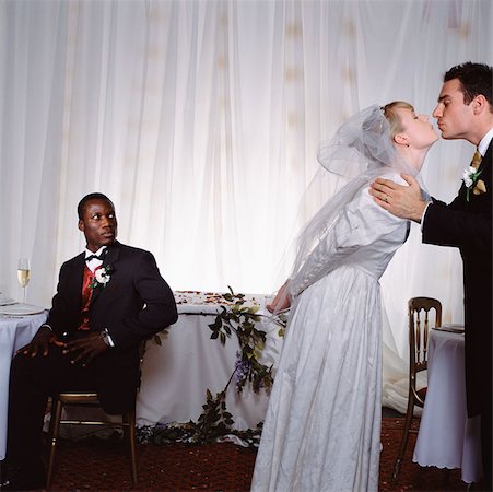 Marié mariée de baisers Photographie de stock - Premium Libres de Droits, Code: 614-00598106