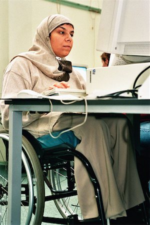 disabled asian people - Woman in further education class Stock Photo - Premium Royalty-Free, Code: 614-00598320