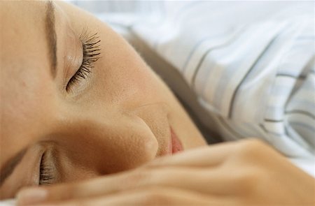 simsearch:614-00599224,k - Close-up of woman asleep Stock Photo - Premium Royalty-Free, Code: 614-00599225