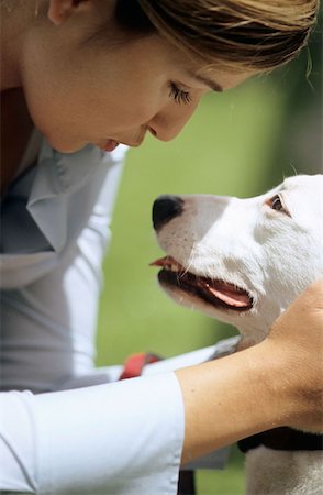 simsearch:614-00599224,k - Dog with affectionate owner Stock Photo - Premium Royalty-Free, Code: 614-00599248