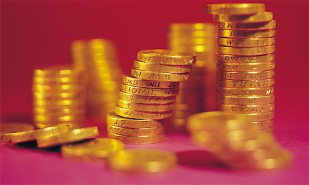 piles of cash pounds - Pound coins Stock Photo - Premium Royalty-Free, Code: 614-00593851