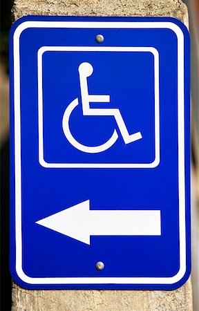 Disabled parking sign Stock Photo - Premium Royalty-Free, Code: 614-00658297