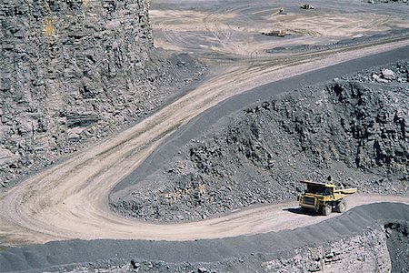 quarry nobody - Yellow truck in a quarry Stock Photo - Premium Royalty-Free, Code: 614-00684058