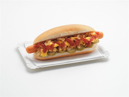 Hotdog Stock Photo - Premium Royalty-Free, Code: 614-00944762