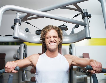 Man weight training Stock Photo - Premium Royalty-Free, Code: 614-01069186