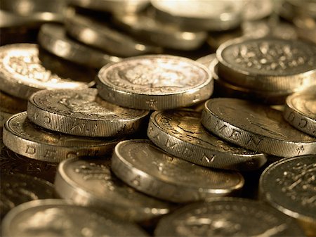 piles of cash pounds - Pound coins Stock Photo - Premium Royalty-Free, Code: 614-01087164