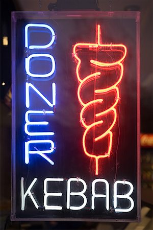 Kebab shop sign Stock Photo - Premium Royalty-Free, Code: 614-01268370