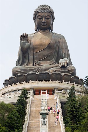 Big buddha at po lin monastery Stock Photo - Premium Royalty-Free, Code: 614-01434646