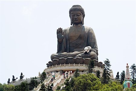 Big buddha at po lin monastery Stock Photo - Premium Royalty-Free, Code: 614-01434684