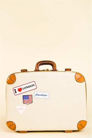 european city outline - Suitcase with stickers Stock Photo - Premium Royalty-Free, Code: 614-01486666