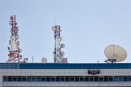 Communication tower Stock Photo - Premium Royalty-Free, Code: 614-01487826