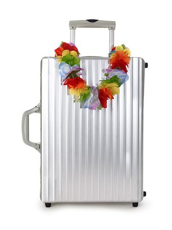 fake flowers - Suitcase and garland of flowers Stock Photo - Premium Royalty-Free, Code: 614-01561327