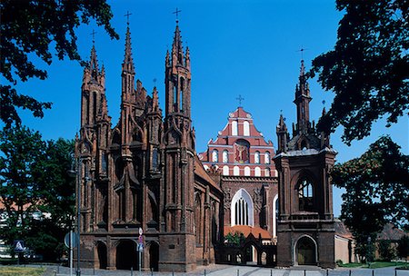 St annes church and monastery vilnius Foto de stock - Royalty Free Premium, Número: 614-01625739