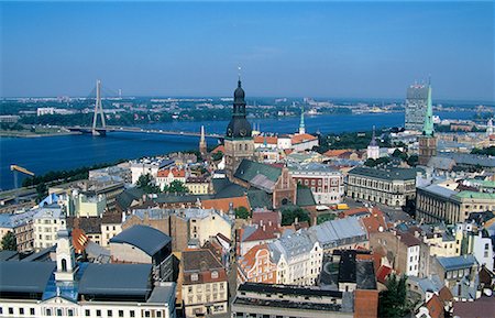 saint peter's church - Riga cityscape Stock Photo - Premium Royalty-Free, Code: 614-01625765