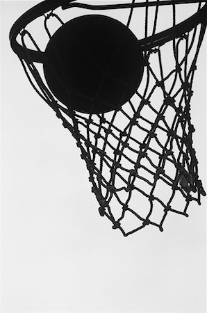 Ballon et panier de basket Photographie de stock - Premium Libres de Droits, Code: 614-01626891
