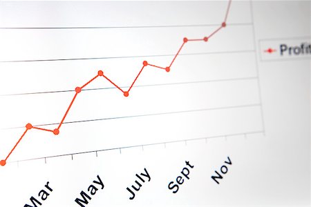 financial gain - A graph Stock Photo - Premium Royalty-Free, Code: 614-01635986