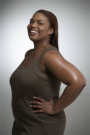 Fotografia do Stock: Curvy beautiful African American woman with