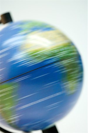 fast closeup - Spinning globe Stock Photo - Premium Royalty-Free, Code: 614-01702090