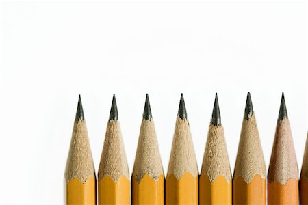 simsearch:614-01702142,k - Pencils in a row Foto de stock - Royalty Free Premium, Número: 614-01702091