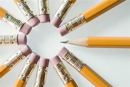 pencils and eraser - Pencils Stock Photo - Premium Royalty-Free, Code: 614-01702127