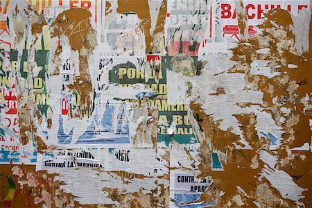 poster - Torn posters on wall Stock Photo - Premium Royalty-Free, Code: 614-01870270