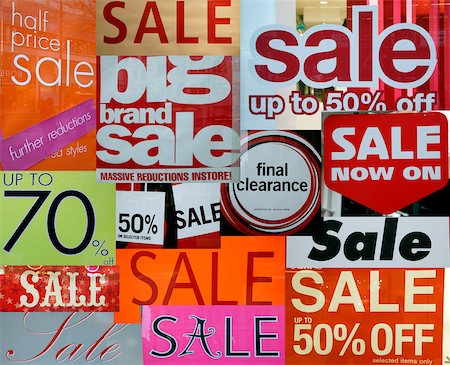 Sale signs Stock Photo - Premium Royalty-Free, Code: 614-02002791