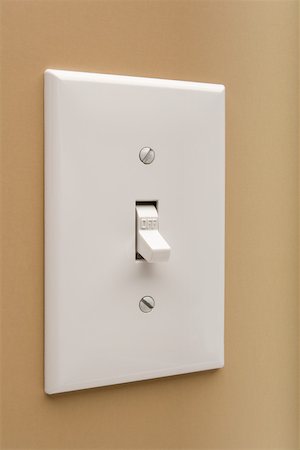Light switch Foto de stock - Sin royalties Premium, Código: 614-02048567