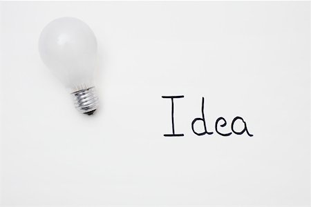 Idea written by lightbulb Stock Photo - Premium Royalty-Free, Code: 614-02049239