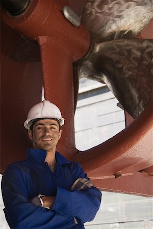 Portrait of a manual worker Foto de stock - Sin royalties Premium, Código: 614-02074047