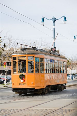 san francisco cable cars - San francisco streetcar Stock Photo - Premium Royalty-Free, Code: 614-02073035