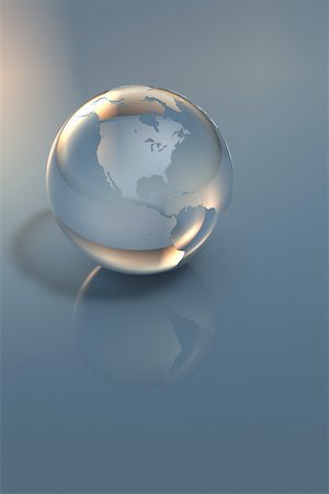 Computer generated globe Stock Photo - Premium Royalty-Free, Code: 614-02073697