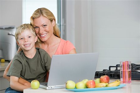 Portrait of a mother and son Stock Photo - Premium Royalty-Free, Code: 614-02073736