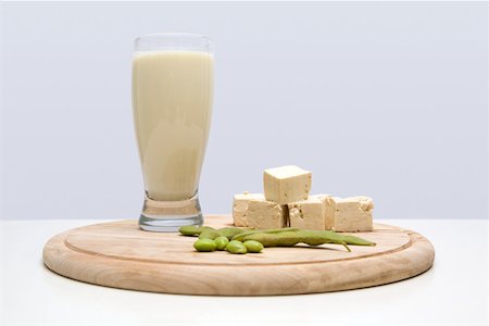 Soya milk edamame and tofu Foto de stock - Sin royalties Premium, Código: 614-02240558