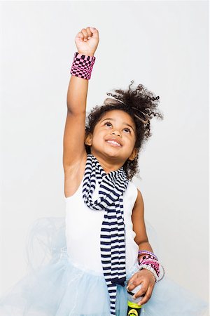simsearch:614-02242718,k - Portrait of a girl raising her arm Stock Photo - Premium Royalty-Free, Code: 614-02242688