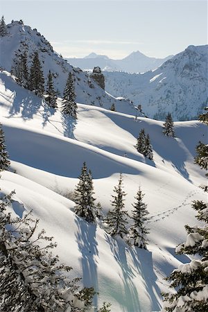 Snowy mountains Stock Photo - Premium Royalty-Free, Code: 614-02243925