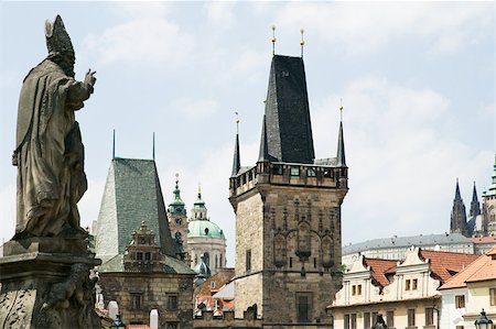 Charles bridge prague Foto de stock - Sin royalties Premium, Código: 614-02394194