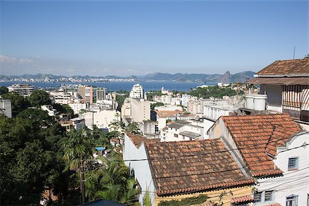 rooftop neighbourhood - Santa teresa neighbourhood Stock Photo - Premium Royalty-Free, Code: 614-02391893