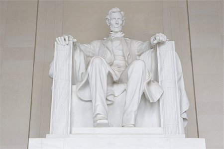 statues washington - Lincoln memorial statue Stock Photo - Premium Royalty-Free, Code: 614-02393169