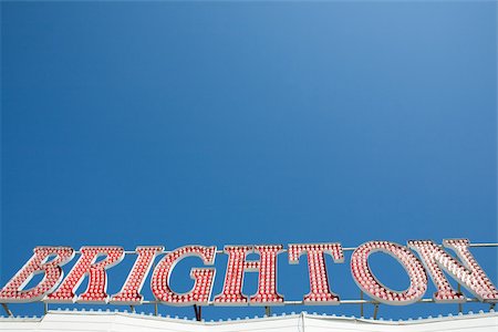 england brighton not people not london not scotland not wales not northern ireland not ireland - Brighton sign Stock Photo - Premium Royalty-Free, Code: 614-02613491