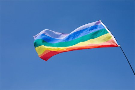 Rainbow flag Foto de stock - Sin royalties Premium, Código: 614-02613521