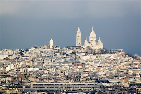 sacre coeur capitals - Montmartre and sacre coeur paris Stock Photo - Premium Royalty-Free, Code: 614-02613688