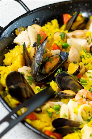 paella - Paella Fotografie stock - Premium Royalty-Free, Codice: 614-02639649