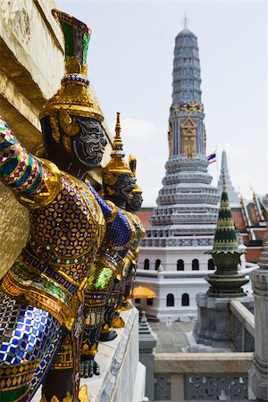 simsearch:614-02679506,k - Yaksha at wat phra kaeo Fotografie stock - Premium Royalty-Free, Codice: 614-02679194