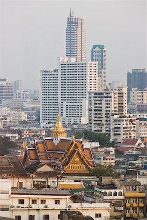 Paysage urbain de Bangkok Photographie de stock - Premium Libres de Droits, Code: 614-02679202