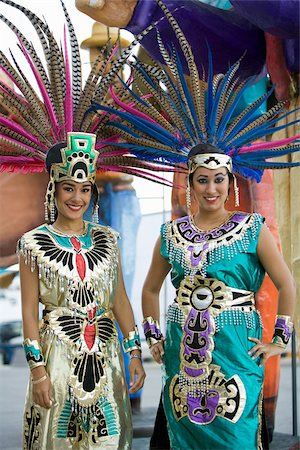 Women in aztec costumes Stock Photo - Premium Royalty-Free, Code: 614-02679564