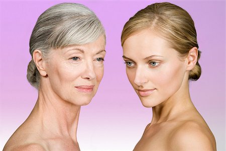 Faces of young and senior women Stock Photo - Premium Royalty-Free, Code: 614-02680345