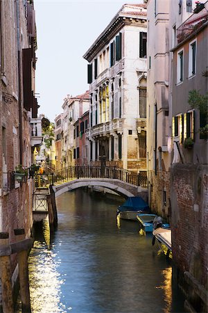 Canal and bridge in venice Stock Photo - Premium Royalty-Free, Code: 614-02740210