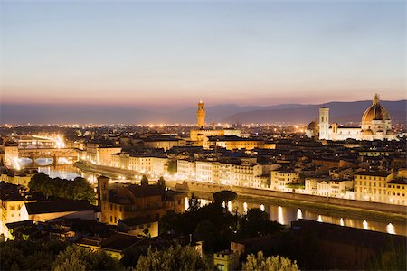 ponte vecchio - Florence cityscape Fotografie stock - Premium Royalty-Free, Codice: 614-02740241