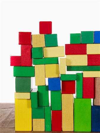 Colorful building blocks Foto de stock - Sin royalties Premium, Código: 614-02740463