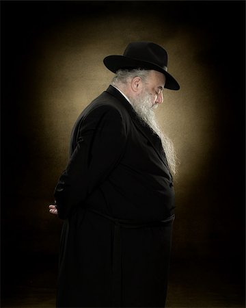 Profile of a rabbi Stock Photo - Premium Royalty-Free, Code: 614-02764138